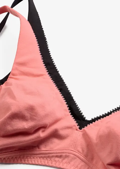 Bralette senza ferretto con cotone (pacco da 2), bonprix