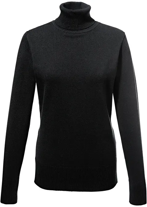 Maglione a collo alto in filato fine, bonprix