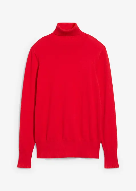 Maglione a collo alto in filato fine, bonprix