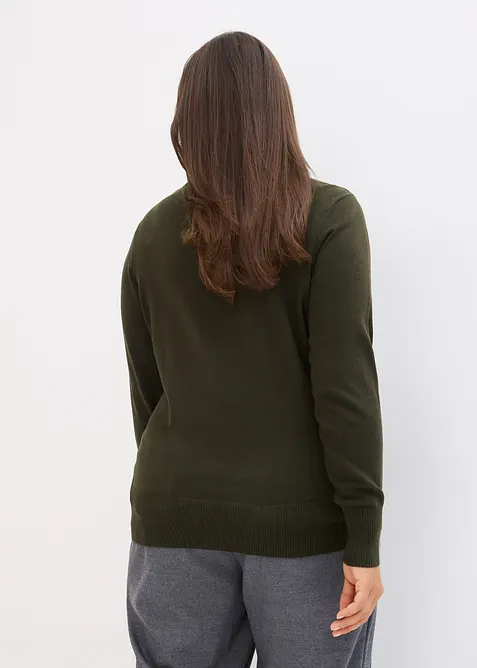 Maglione a collo alto in filato fine, bonprix