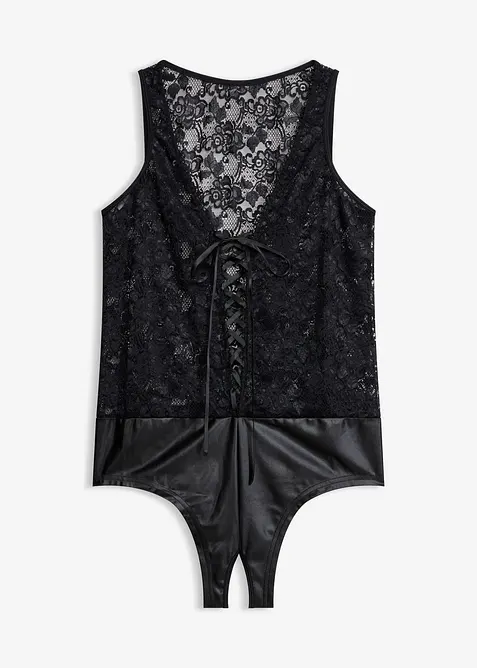 Body ouvert in look bagnato, bonprix