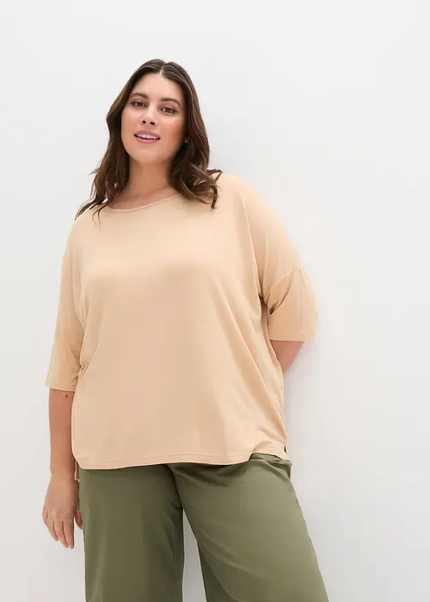 Maglia boxy in misto viscosa morbido, bonprix