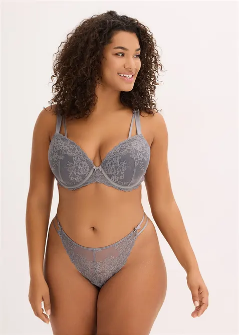 Reggiseno con coppe preformate in pizzo fine, bonprix