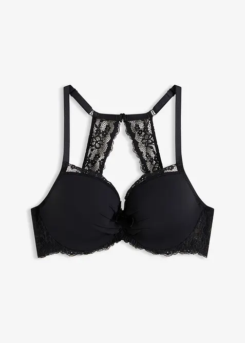 Reggiseno in pizzo con coppe preformate, ferretto e schiena a vogatore, bonprix