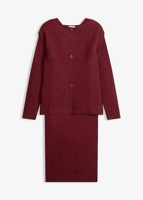 Abito in maglia e gilet (set 2 pezzi), bonprix