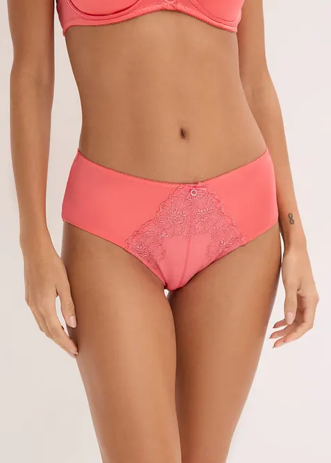 Slip alto con ricamo floreale glitterato, bonprix