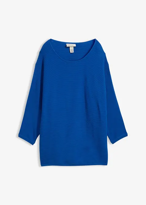 Maglione oversize a costine in misto viscosa, bonprix