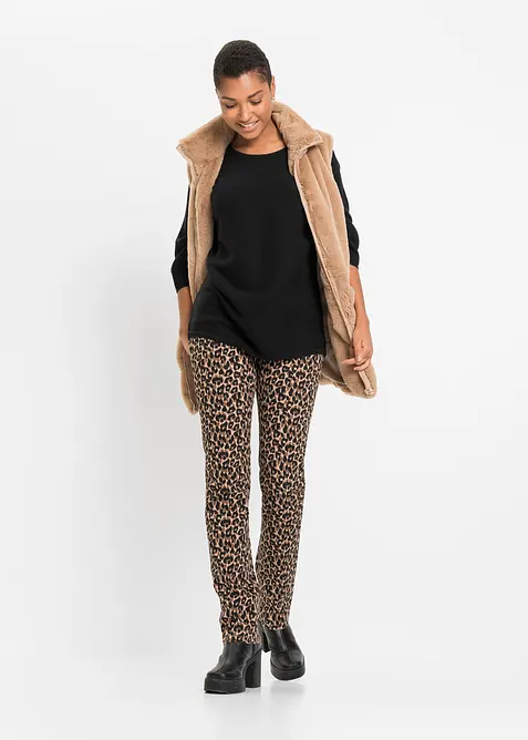 Maglione oversize a costine in misto viscosa, bonprix