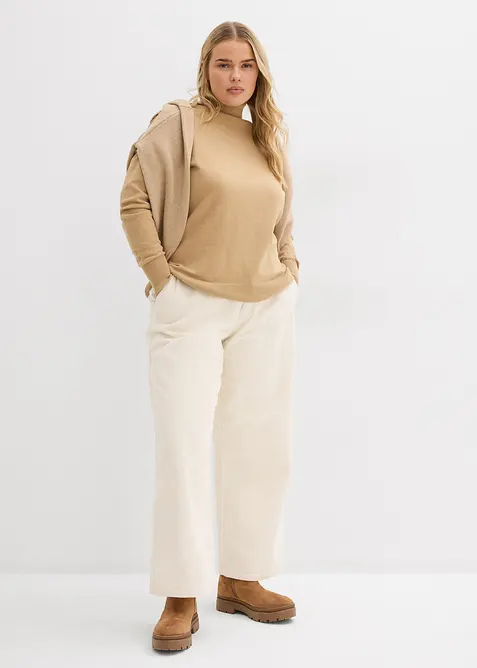 Maglione a collo alto in filato fine, bonprix