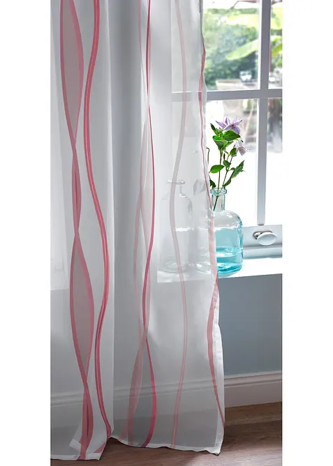 Tenda trasparente con fantasia ondulata (pacco da 1), bonprix