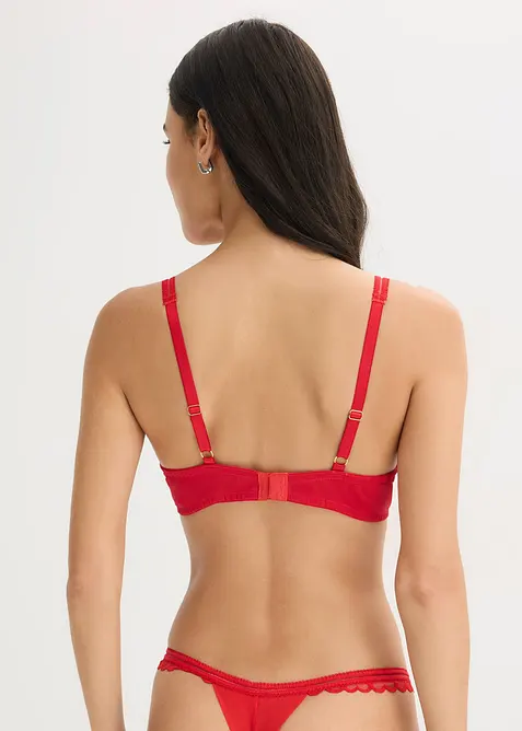 Reggiseno con coppe preformate e pizzo a cuoricini, bonprix