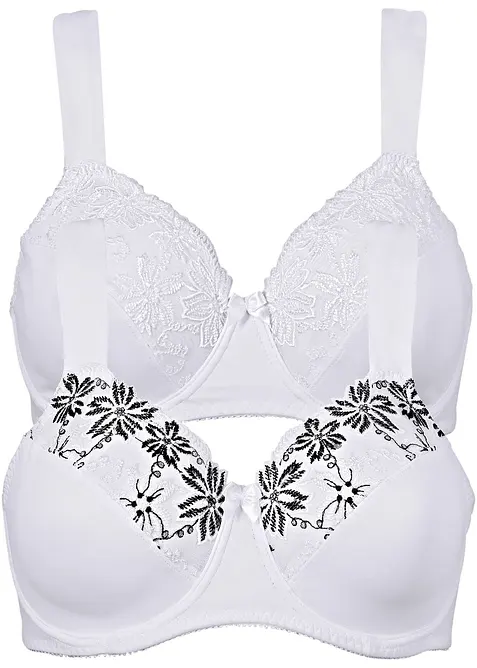 Reggiseno con ferretto e spalline imbottite (pacco da 2), bonprix