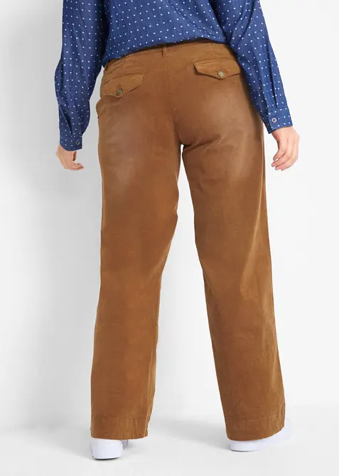 Pantaloni larghi in velluto a coste di misto cotone, bonprix