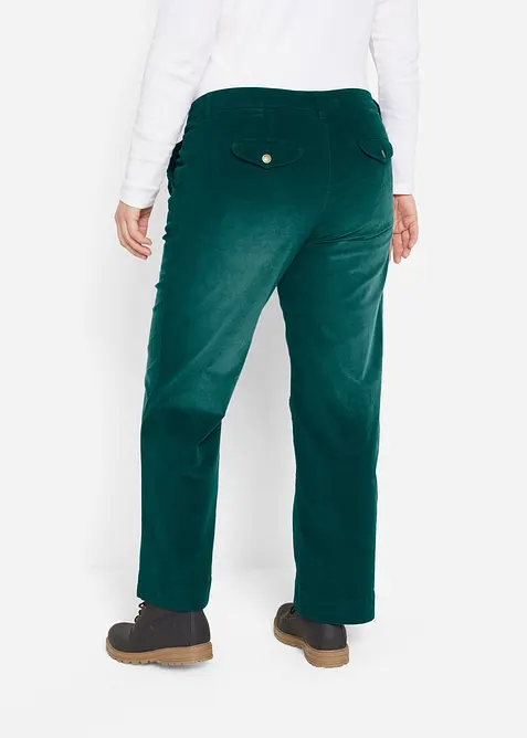Pantaloni di velluto a coste elasticizzato, wide leg, bonprix