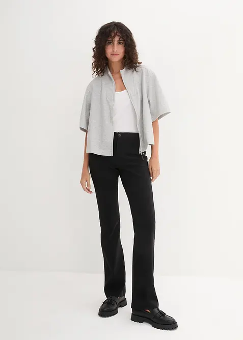 Pantaloni elasticizzati in bengalina, bootcut, bonprix