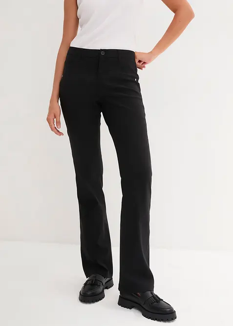 Pantaloni elasticizzati in bengalina, bootcut, bonprix