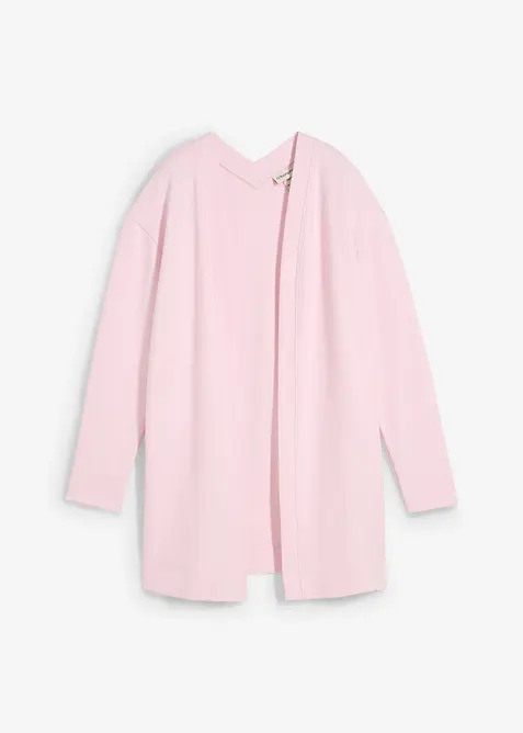 Cardigan lungo in morbida felpa di misto cotone, bonprix