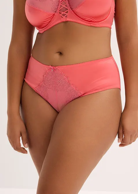 Slip alto con ricamo floreale glitterato, bonprix