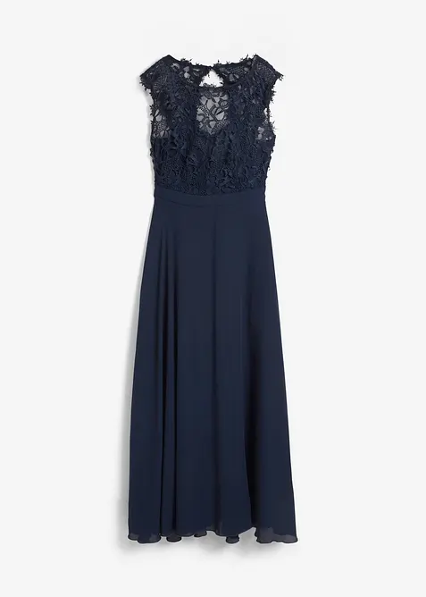 Abito lungo con pizzo, bonprix