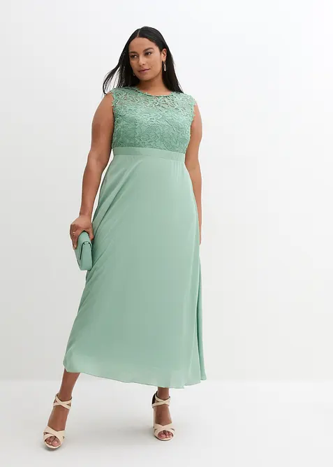 Abito lungo con pizzo, bonprix