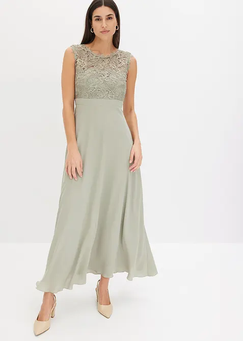 Abito lungo con pizzo, bonprix