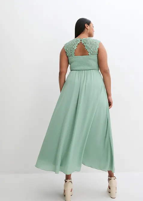 Abito lungo con pizzo, bonprix