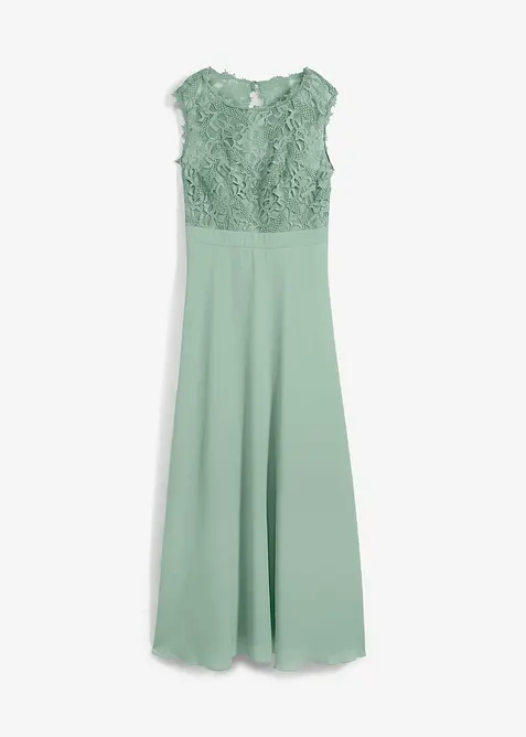 Abito lungo con pizzo, bonprix