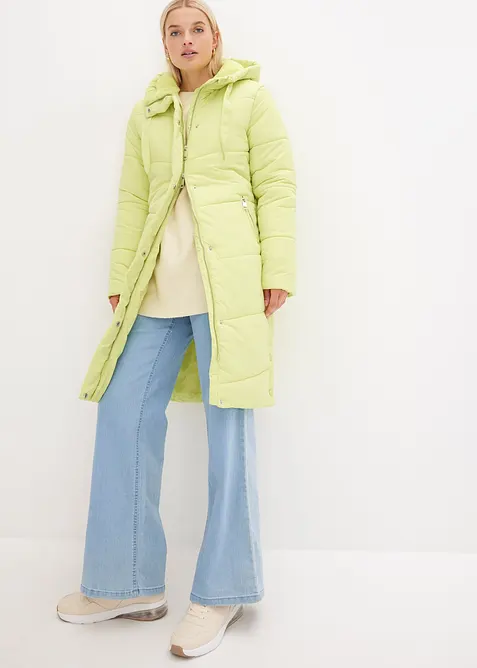 Giubbotto trapuntato con fodera teddy al cappuccio, bonprix