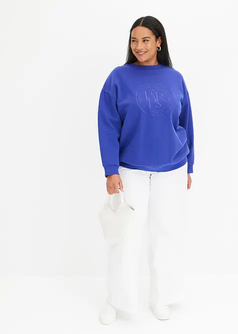 Jeans wide leg elasticizzati, vita media, bonprix