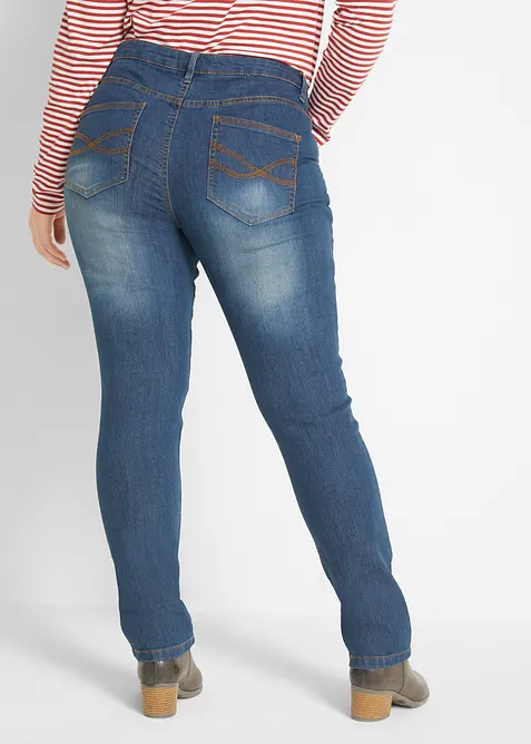 Jeans skinny elasticizzati, vita media, bonprix