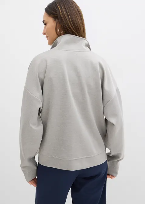 Giacca con zip in tessuto effetto neoprene, bonprix