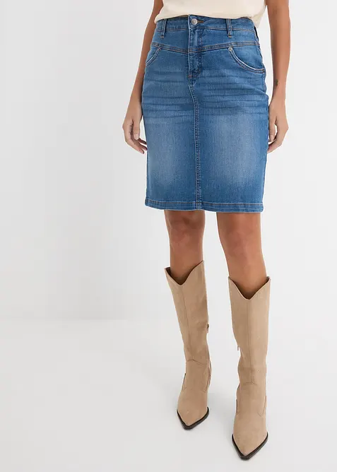 Gonna di jeans elasticizzata, bonprix