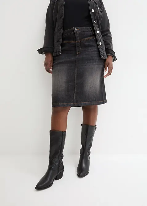 Gonna di jeans elasticizzata, bonprix