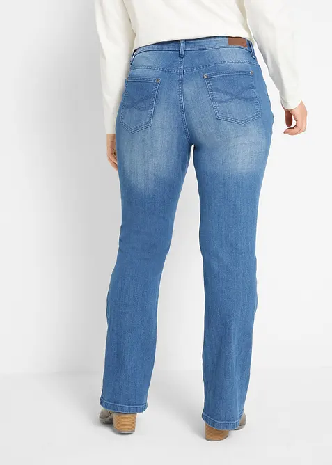 Jeans bootcut elasticizzati, vita media, bonprix