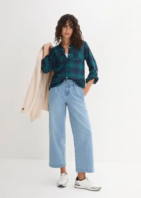 Camicia a quadri in puro cotone, bonprix