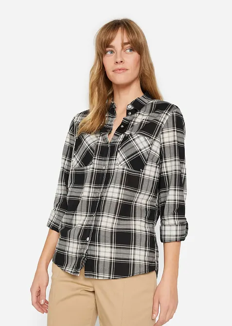 Camicia a quadri in puro cotone, bonprix