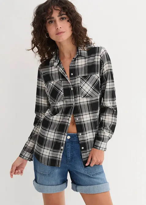 Camicia a quadri in puro cotone, bonprix