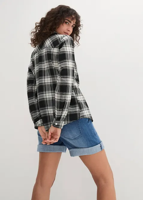 Camicia a quadri in puro cotone, bonprix