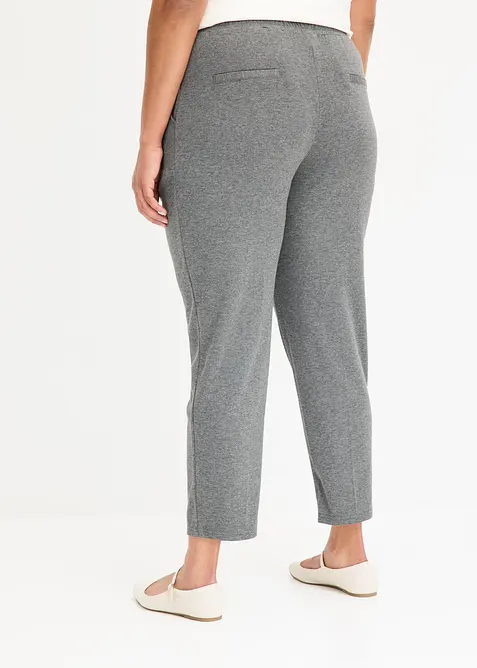 Pantaloni in jersey con elastico in vita e piega cucita, bonprix
