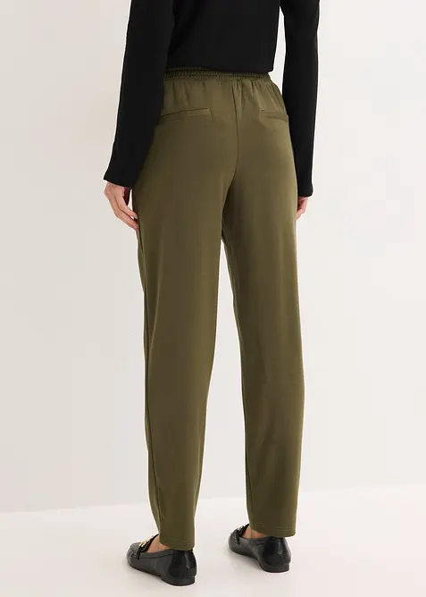 Pantaloni in jersey con elastico in vita e piega cucita, bonprix