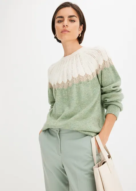 Maglione traforato, bonprix