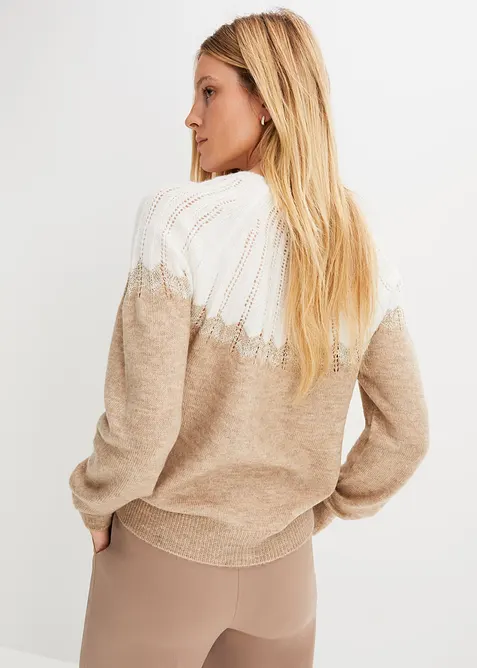 Maglione traforato, bonprix