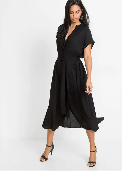 Abito chemisier in viscosa fluente, bonprix