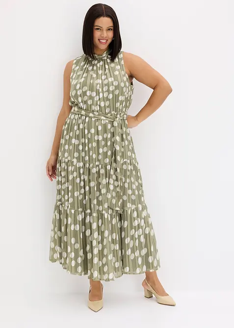 Abito in chiffon con glitter, bonprix