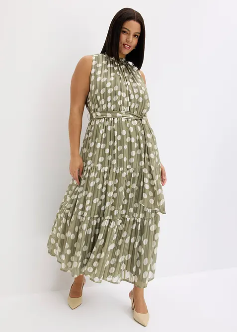 Abito in chiffon con glitter, bonprix