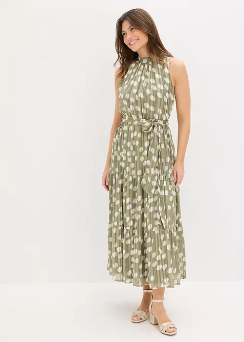 Abito in chiffon con glitter, bonprix