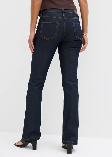 Jeans bootcut elasticizzati confortevoli, vita media, bonprix