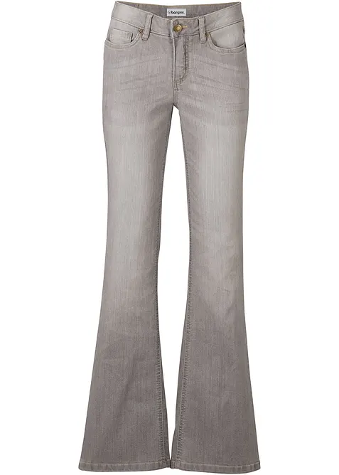 Jeans bootcut elasticizzati confortevoli, vita media, bonprix