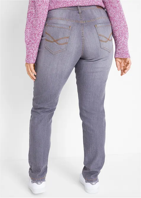 Mom jeans elasticizzati confortevoli, vita media, bonprix
