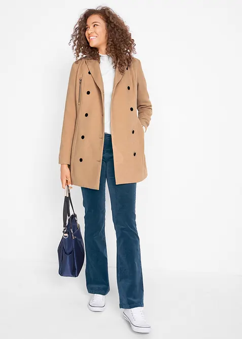 Pantaloni di velluto elasticizzati, bootcut, bonprix